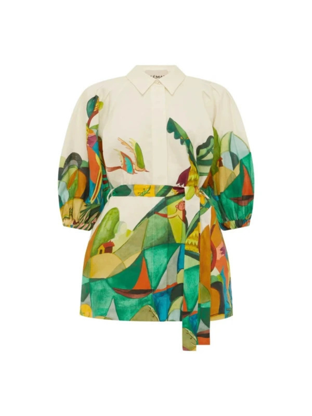 ZARA New Fashion Stylish Versatile Linen Shirt Cardigan Belted Dress